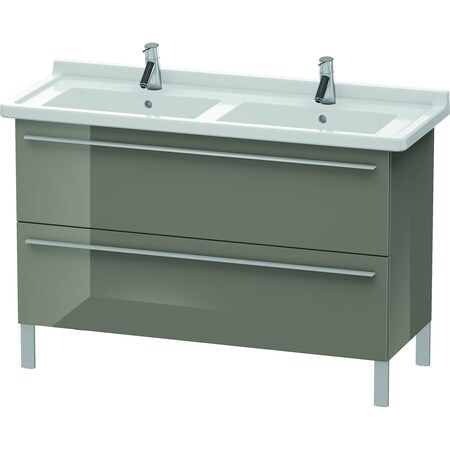 X-Large Vanity Unit Flannel Grey H 668X1200X470mm 2 Drawers For 0332